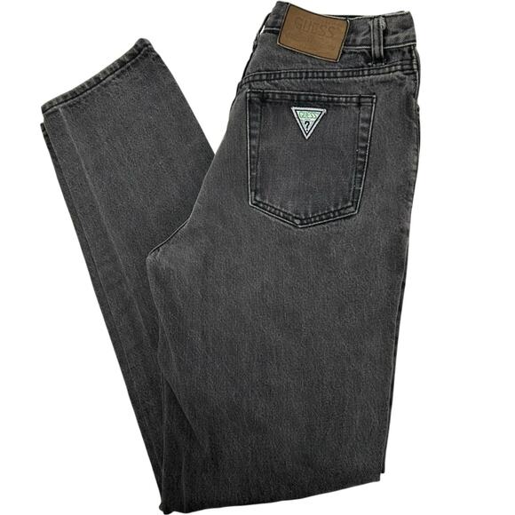 Vintage 80s Men's Faded Black GUESS Georges Marciano Denim Jeans 32 (30x33.5) - Picture 1 of 9